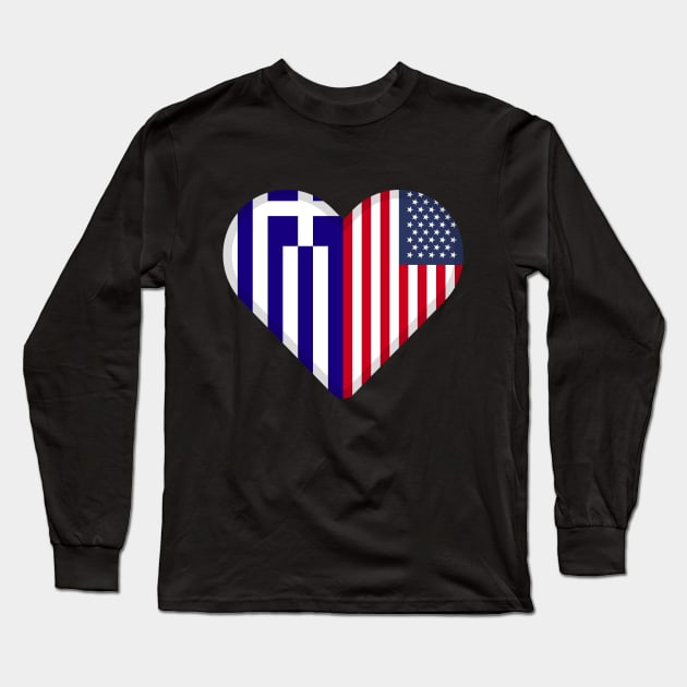 half greek, half american Long Sleeve T-Shirt by adigitaldreamer